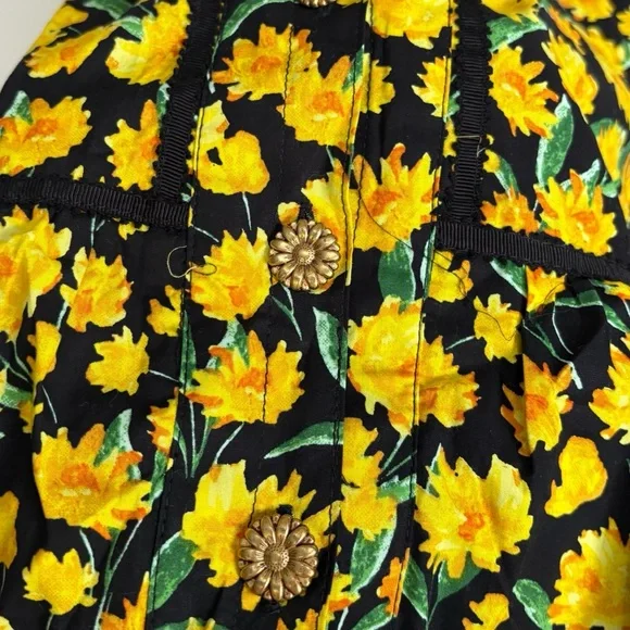 MWT Anthropologie Maeve Collared Poplin Floral  Swing Mini Dress L - Picture 9 of 12